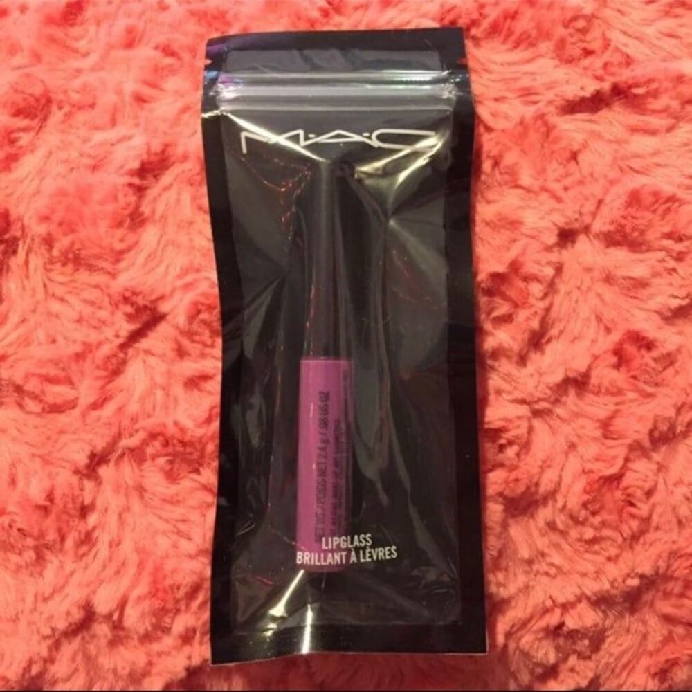 MAC Mini Lipglass Lip Gloss Purple travel new